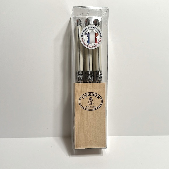 Laguiole Kitchen Laguiole By Jean Dubost 6 Piece Steak Knives Set With Block Pearl Poshmark